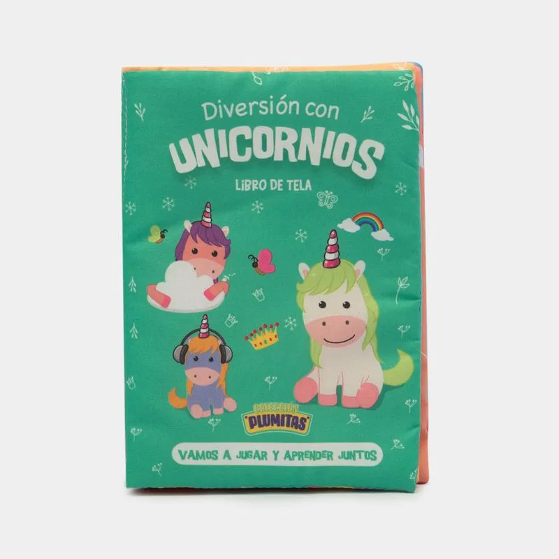 Libro tela: diversión con unicornios
