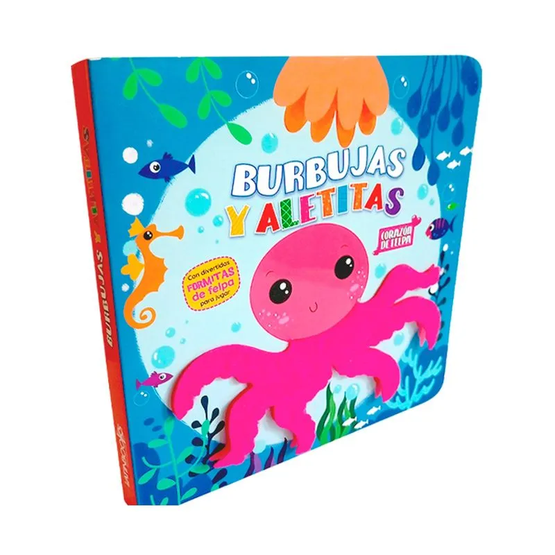Corazón de felpa - burbujitas y aletas