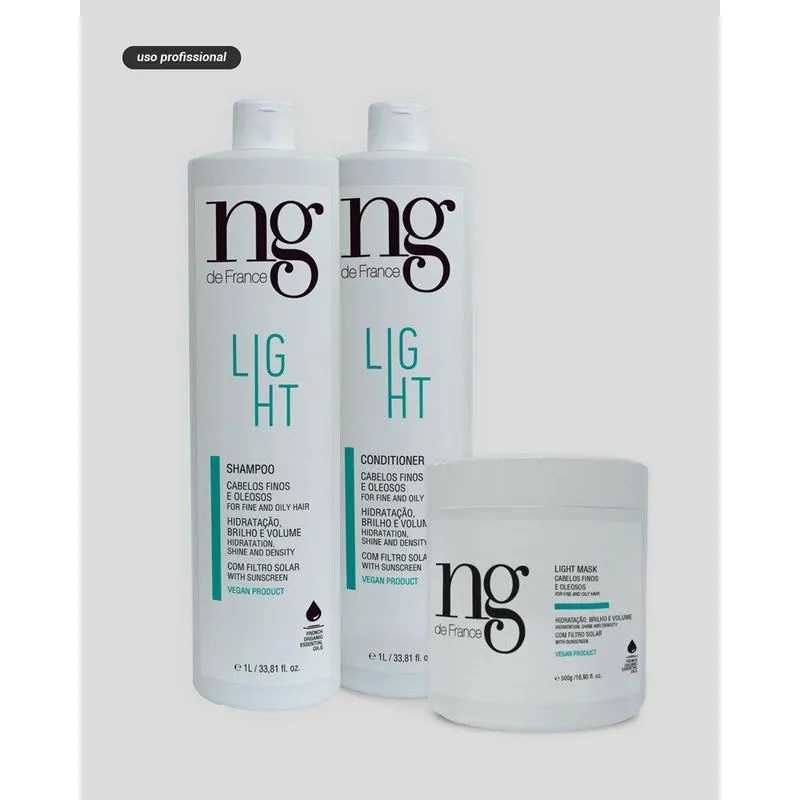 Combo Light Profissional: Shampoo + Condicionador 1l