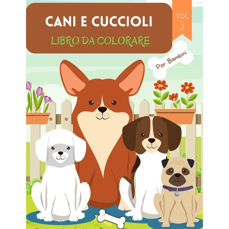 Cani e Cuccioli Libro da Colorare
