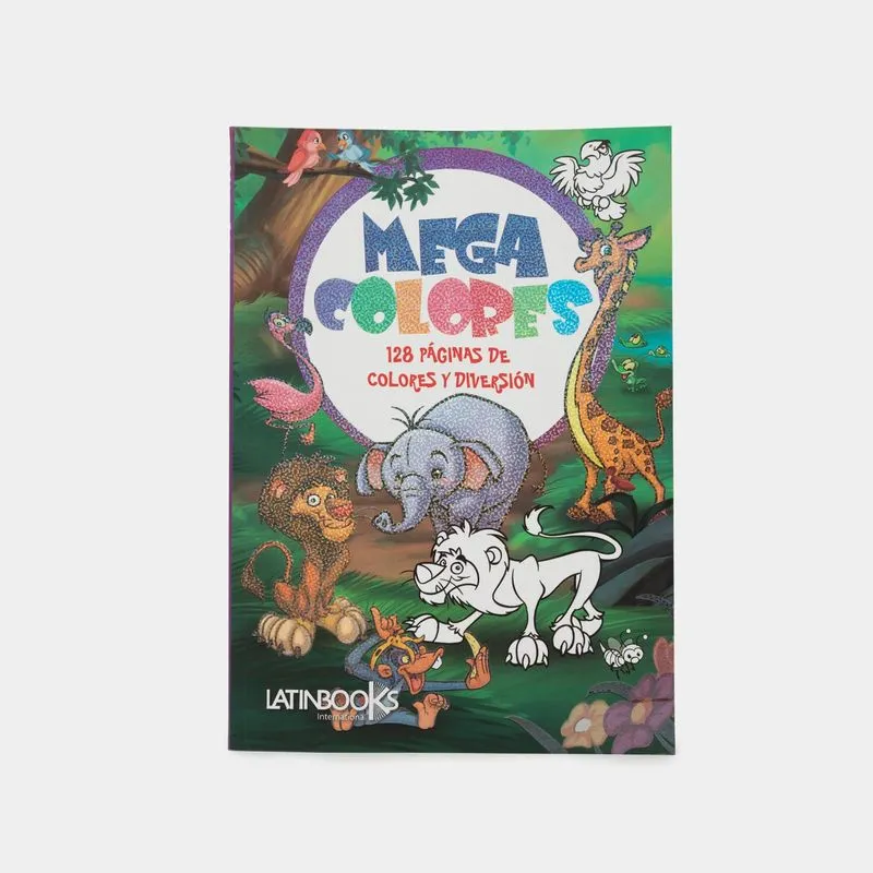 Mega colores - animales de la jungla: 128 paginas de colores y diversión