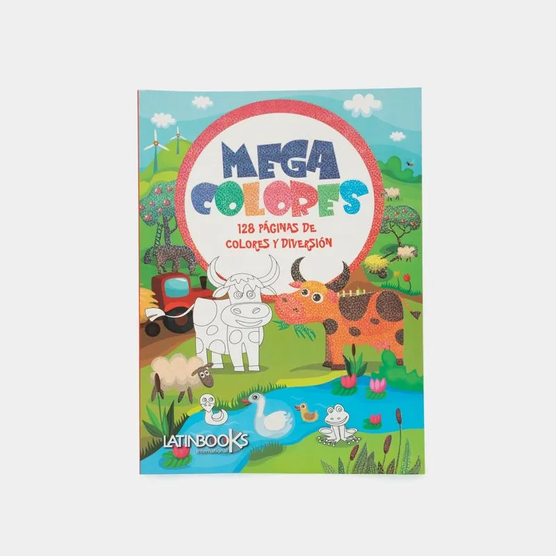 Mega colores - animales de granja: 128 paginas de colores y diversión