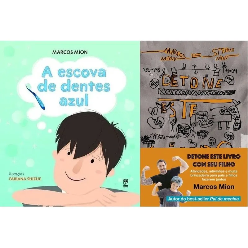 Kit detone este livro com seu filho, A escova de dentes azul