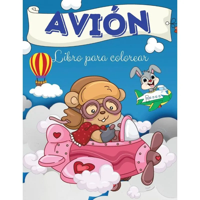 Libro para colorear de aviones