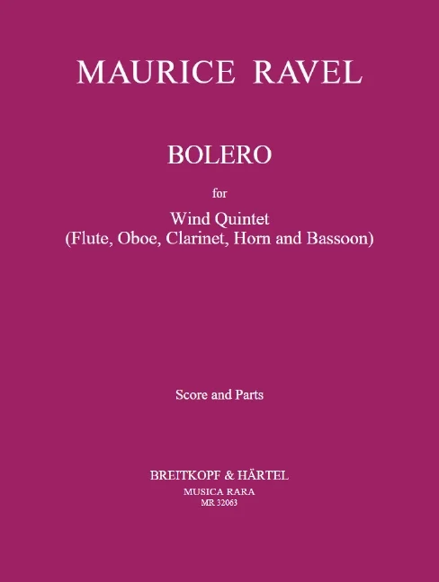 Bolero for Wind Quintet 拉威爾摩利斯 木管五重奏 波麗露管樂五重奏