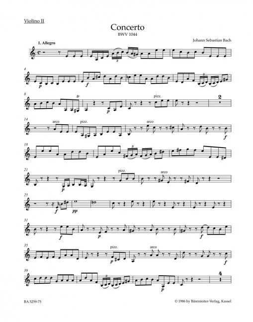 Concerto in A minor BWV 1044 "Triple Concerto" BWV 1044 A minor