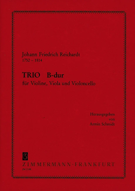 Trio B flat major 弦樂三重奏大調 齊默爾曼版