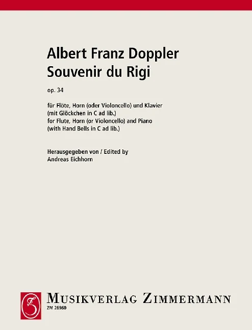 Souvenir du Rigi op. 34 多普勒˙阿伯特‧弗朗茲 鋼琴三重奏 齊默爾曼版