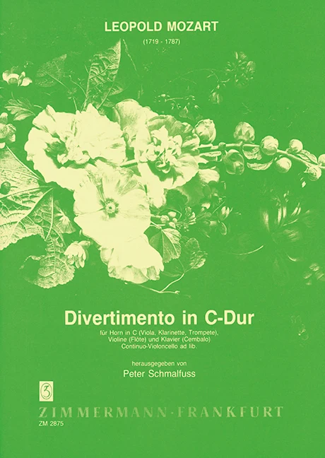 Divertimento in C major 莫札特˙雷歐波德 鋼琴三重奏 嬉遊曲大調 齊默爾曼版