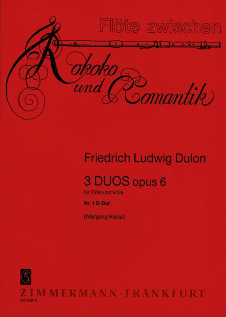 3 Duets op. 6 No. 1 D major 混和二重奏大調 齊默爾曼版