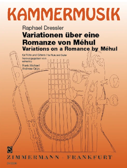 Variations on a Romance from the Opera "Joseph und seine Brüder" by Méhul 混和二重奏 變奏曲浪漫曲歌劇 齊默爾曼版