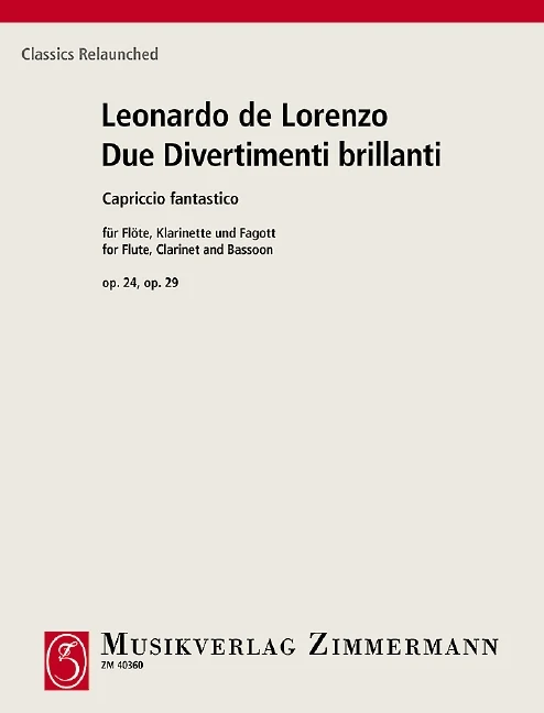 Due Divertimenti brillanti op. 24, op. 29 木管三重奏 齊默爾曼版