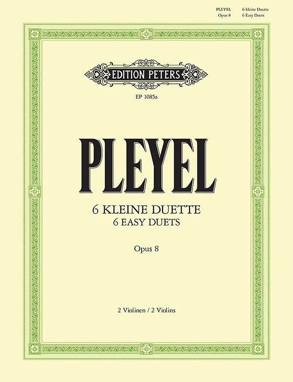 6 Little Duets Op. 8 for 2 Violins 普雷耶爾 二重奏 彼得版