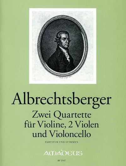 Two Quartets op. 20/3 und 4 for Violin, 2 Violas and Cello 阿布雷希茨貝格 弦樂四重奏中提琴大提琴