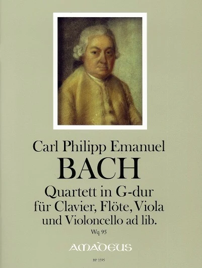 Quartet in G major Wq 95 for Piano, Flute, Viola and Cello ad lib. 巴赫卡爾‧菲利普‧艾曼紐 鋼琴四重奏大調中提琴大提琴