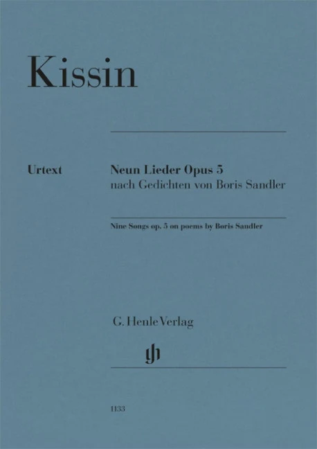 Nine Songs op. 5 op. 5 on Poems by Boris Sandler op. 5