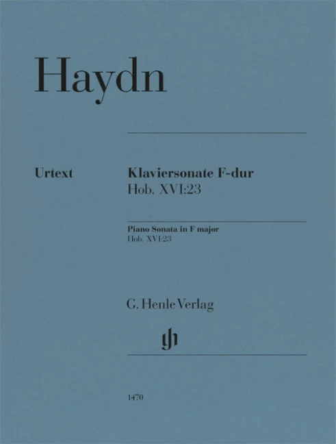 Piano Sonata F major Hob. XVI:23 Hob. XVI:23 F major