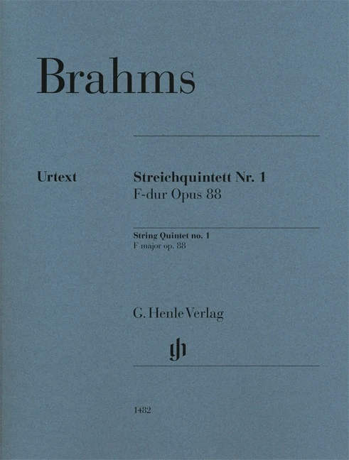 String Quintet No. 1 Op. 88 Parts 布拉姆斯 弦樂五重奏 分譜