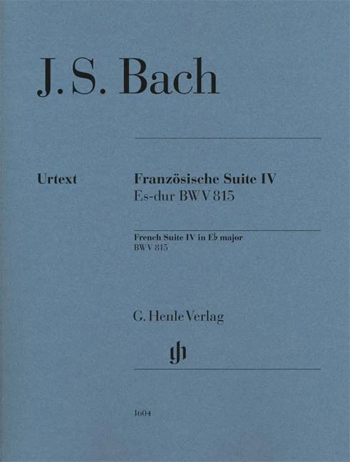 French Suite IV E-Flat Major BWV 815 Revised Edition Piano Solo with fingerings 巴赫約翰．瑟巴斯提安 法國組曲 有指法