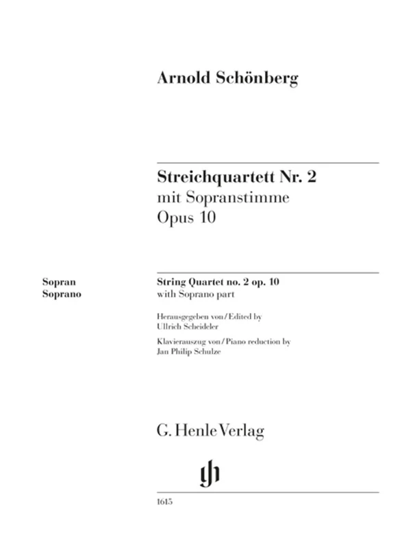 Schänberg - Streichquartett NR. 2 Op. 10 Mit Sopranstimme - Chant et Piano