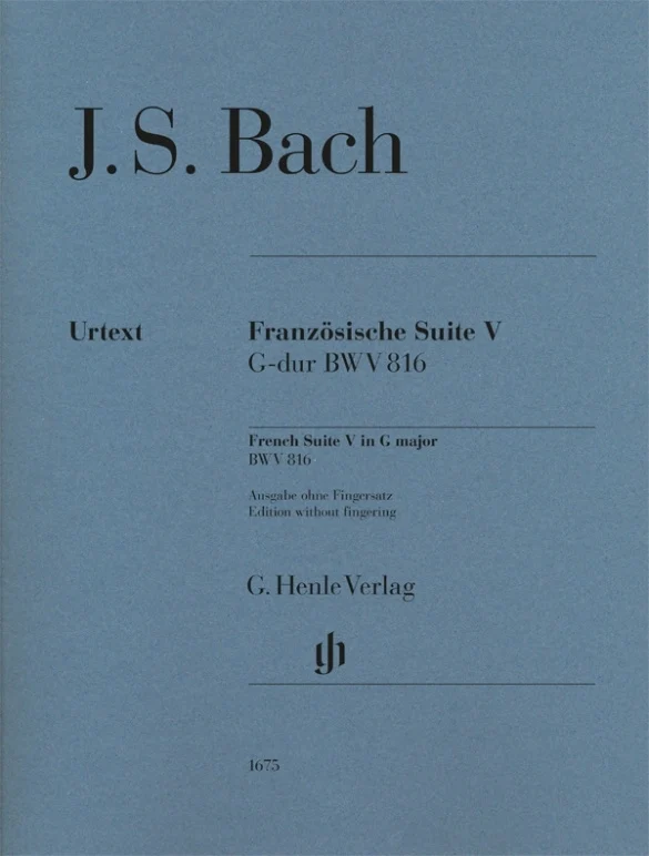 French Suite V in G Major BWV 816 Revised Edition Piano Solo Without Fingerings 巴赫約翰．瑟巴斯提安 法國組曲