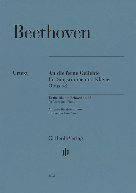 Beethoven, Ludwig van – To the Distant Beloved op. 98 – for Voice and Piano — Voice (l) and Piano ／ To the Distant Beloved op. 98