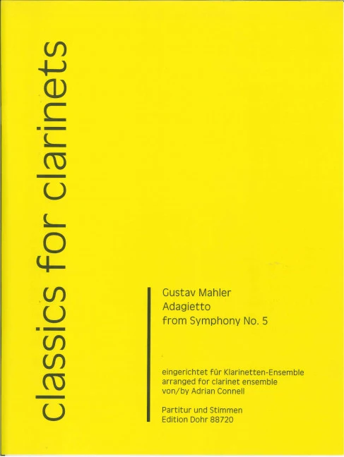 Adagietto from Symphony No. 5 classics for clarinets