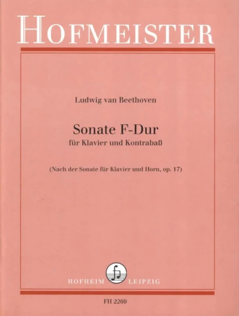 Sonate F-Dur nach der Sonate für Horn und Klavier op. 17 F major