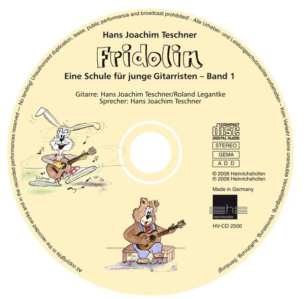 Begleit-CD zu Fridolin, Vol.1 Eine Schule für junge Gitarristen