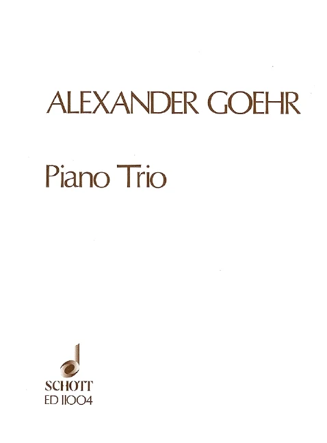 Piano Trio No. 1 op. 20 哥爾˙亞力山大 鋼琴三重奏 朔特版