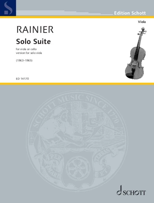 Solo Suite for viola or cello version for solo viola