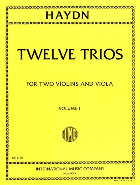 Twelve Trios 1 Vol. 1 海頓 弦樂三重奏 國際版