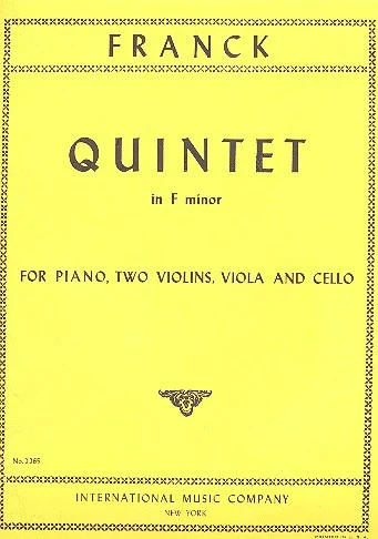 Quintet in F minor 法朗克˙賽札爾 鋼琴五重奏小調 國際版