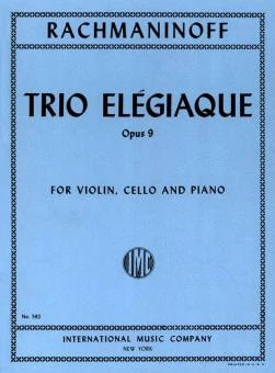 Trio Elegiaque op. 9 拉赫瑪尼諾夫 鋼琴三重奏 國際版