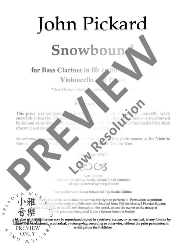 Snowbound 鋼琴三重奏