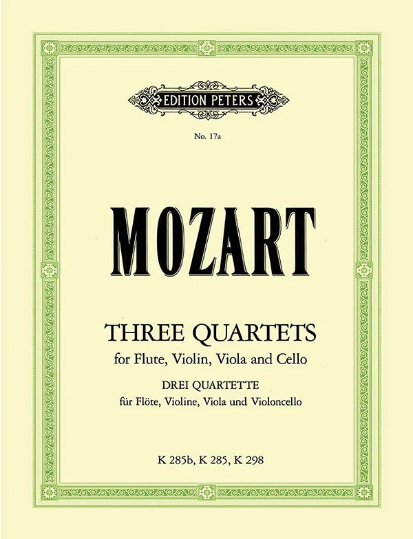 3 Flute Quartets K285 K298 K285b (Set of Parts)