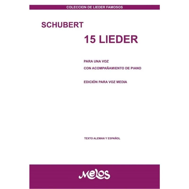 BA8714 - 15 Lieder - Schubert - Espanhol