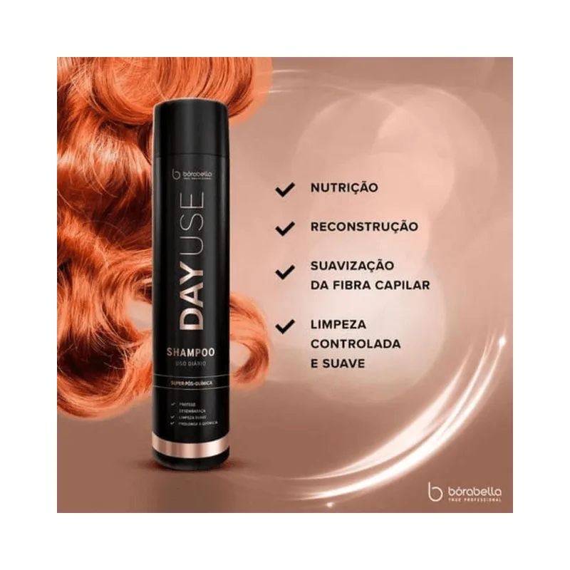 Shampoo Borabella DayUse Pós-Química 300ml CX 12