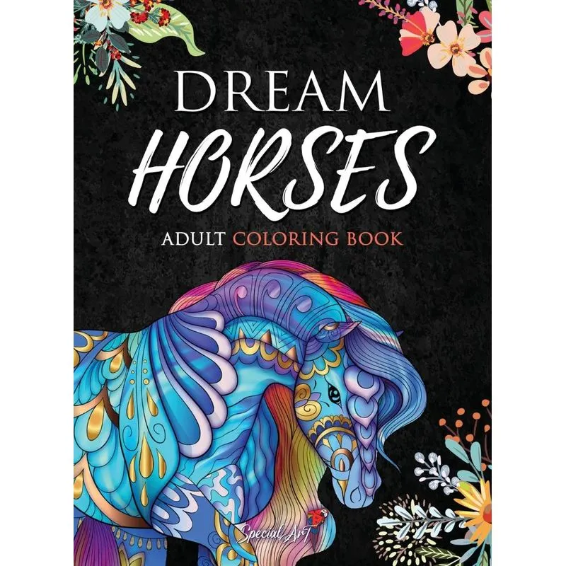 Dream Horses - Adult Coloring Book