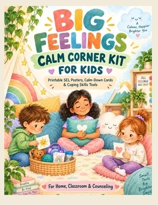 Big Feelings Calm Corner Kit for Kids: Printable SEL Posters, Calm-Down Cards, Coping Skills Tools & Emotional Regulation Activities for Home, Classro Paperback