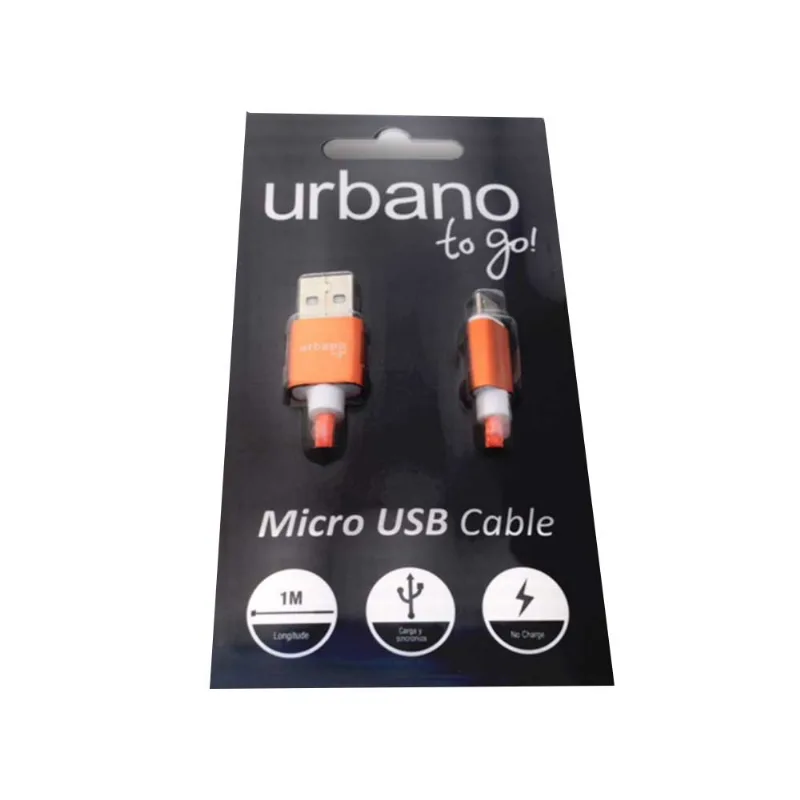 Cable Usb Urbano To Go Aluminum Orange-cja-un.-1