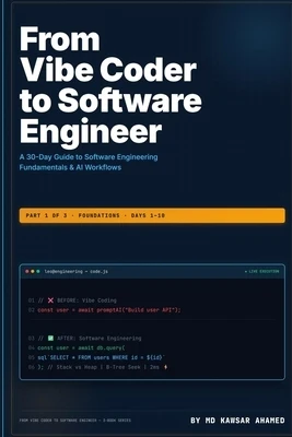 From Vibe Coder to Software Engineer: Part 1: Foundations (Days 1-10) - A 30-Day Guide to Software Engineering Fundamentals and AI Workflows Paperback