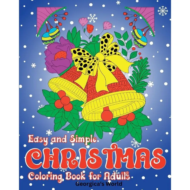 Livro Easy and Simple Christmas Coloring Book for Adults