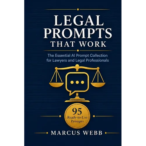 Legal Prompts That Work: The Essential AI Prompt Collection for Lawyers and Legal Professionals: 95 Ready-to-Use Prompts with ChatGPT, Claude and All - Paperback