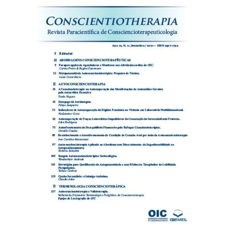 Conscientiotherapia - Ano 10, Nº 11, Setembro-2021: Revista Paracientíca De Consciencioterapeuticologia