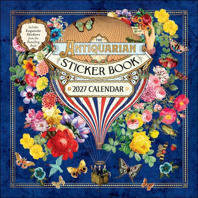 Antiquarian Sticker Book 2027 Wall Calendar