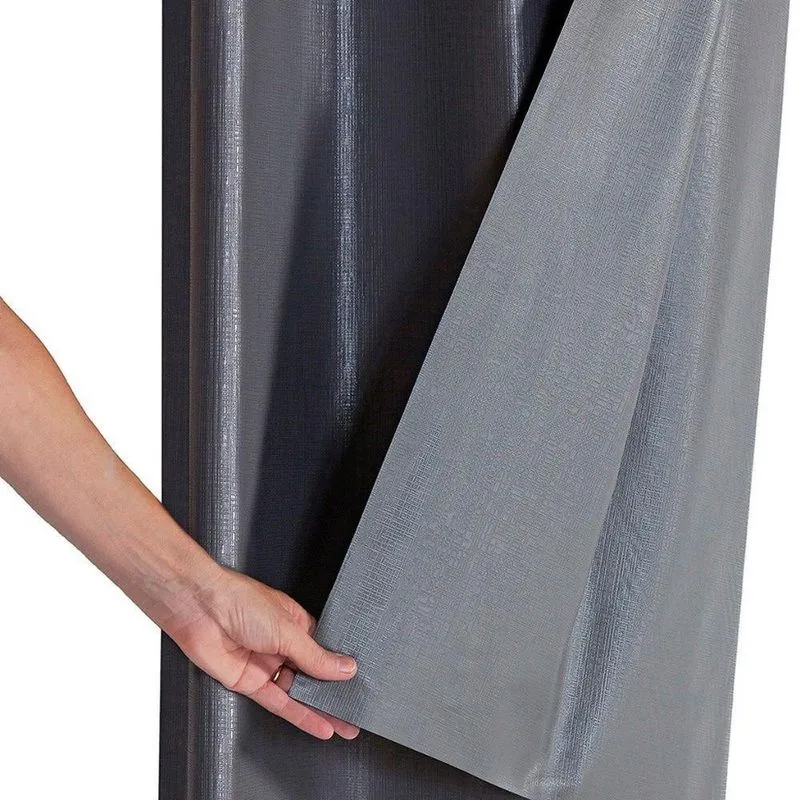 Cortina Blecaute Blackout 1 E 10m X 1 E 30m PVC Prata Para Sala Quarto Banheiro OEM