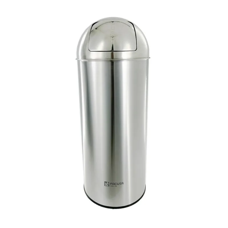 Papelera de Acero Inoxidable 50L Push (D36.5x73cm) - Resistente y Decorativa 984425001