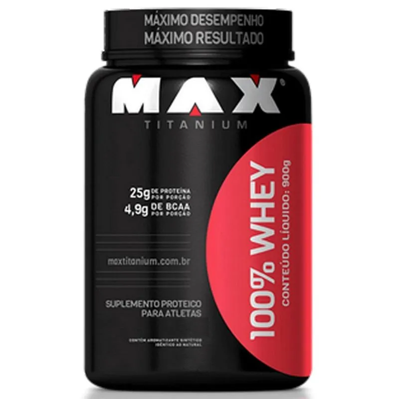 100% WHEY PROTEIN (900G) MAX TITANIUM-Chocolate