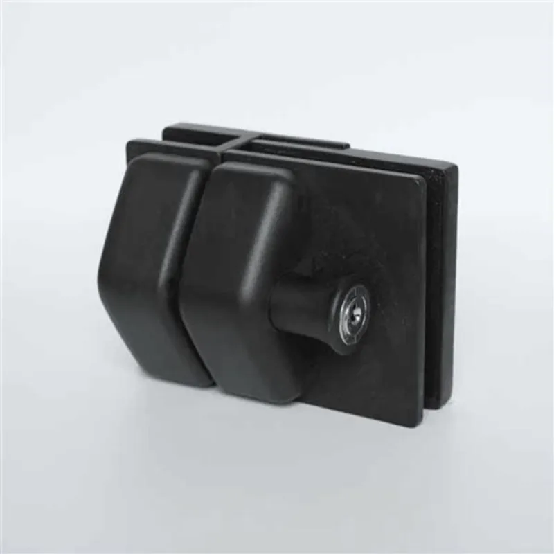 RF Transparent 180° Gate Latch for Glass Railing and Glass Fence - Black